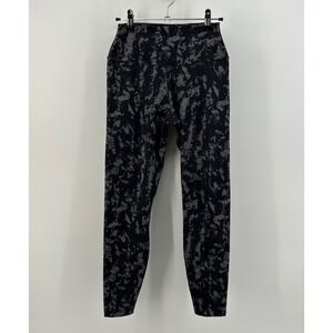 Nike One Dri-FIT Leggings Womens S Black Grey Abstract High Rise Active Workout